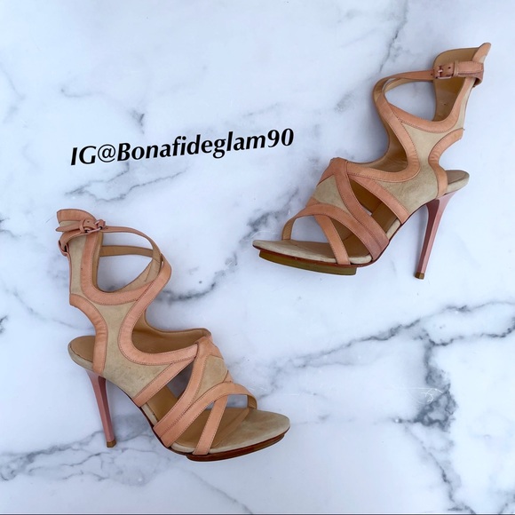 Balenciaga leather and suede ankle-wrap gladiator sandal size IT 39 US 9 - Picture 12 of 16